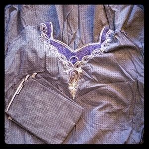 Woman's African Print Maxi Dress w/ belt loops